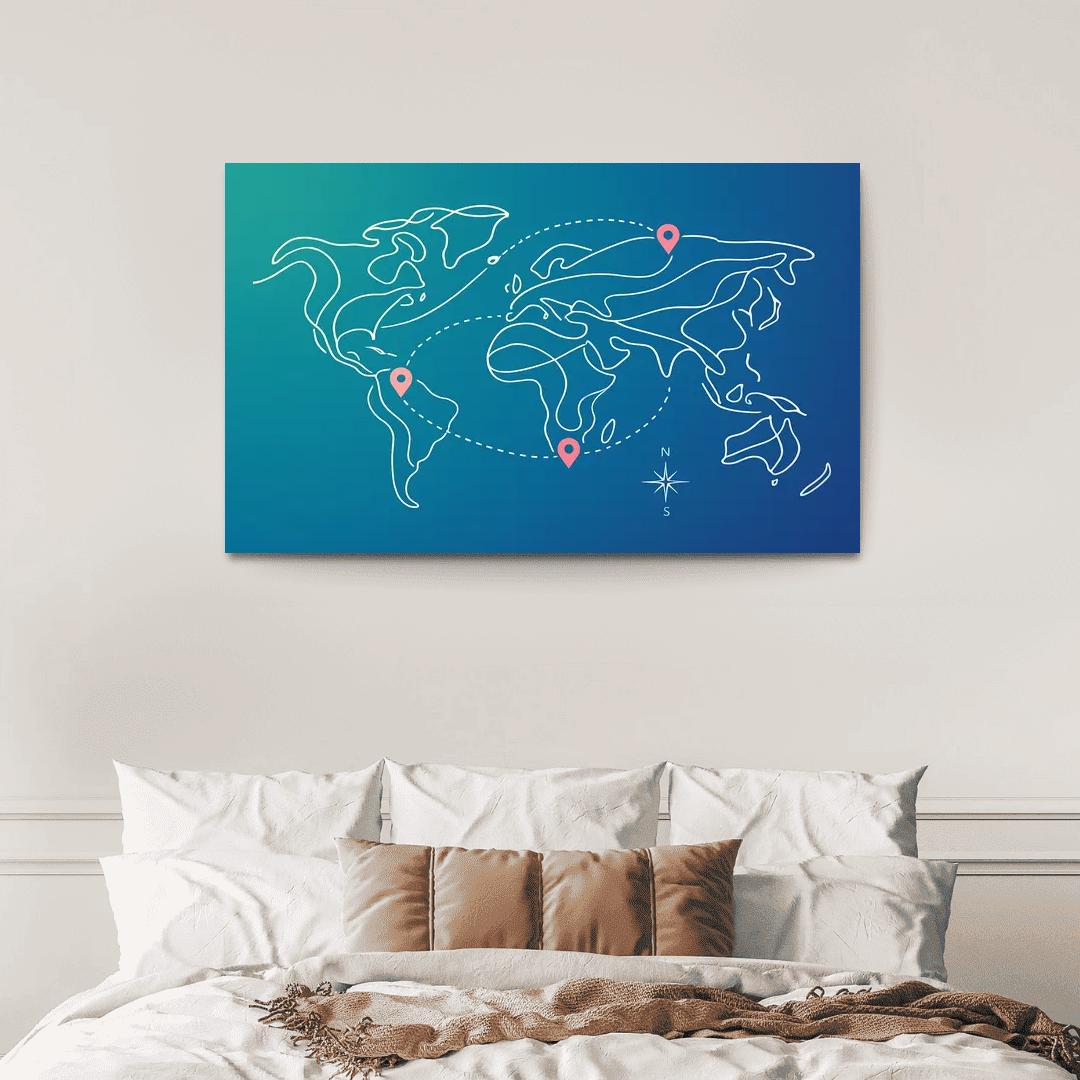 Aurora Current Cartography modern paintings frame