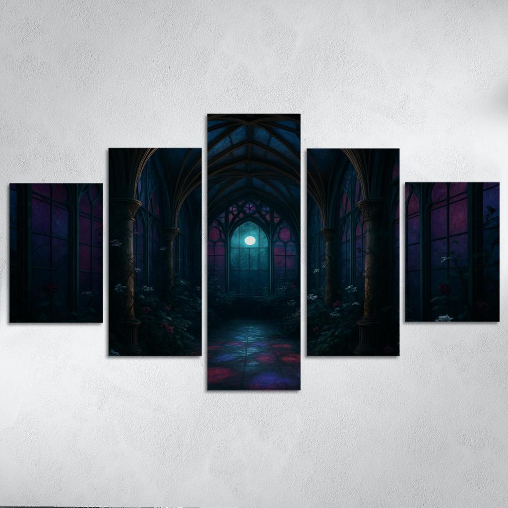 Rib Vault Conservatory Of Night Blooms framed paintings