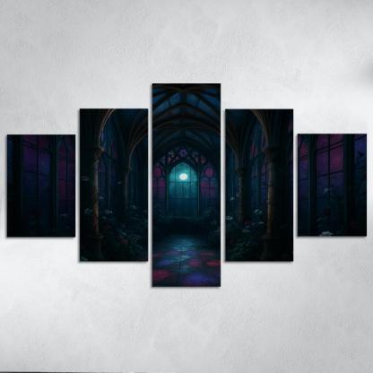 Rib Vault Conservatory Of Night Blooms framed paintings