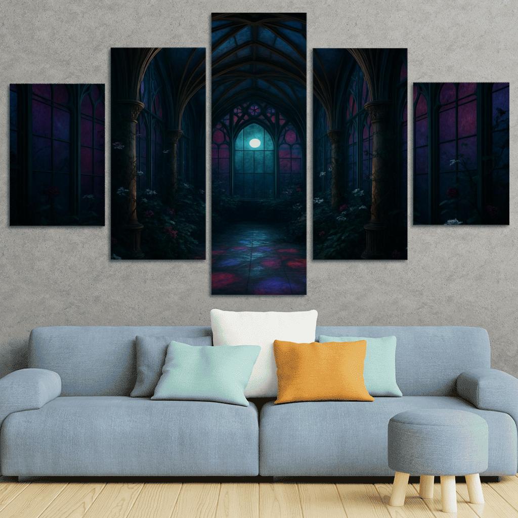 Rib Vault Conservatory Of Night Blooms framed paintings