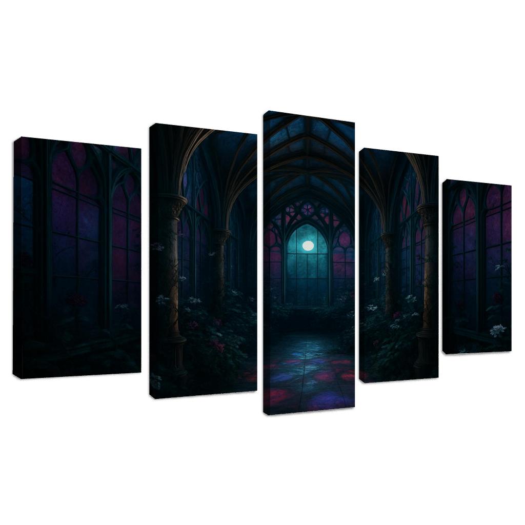 Rib Vault Conservatory Of Night Blooms framed paintings