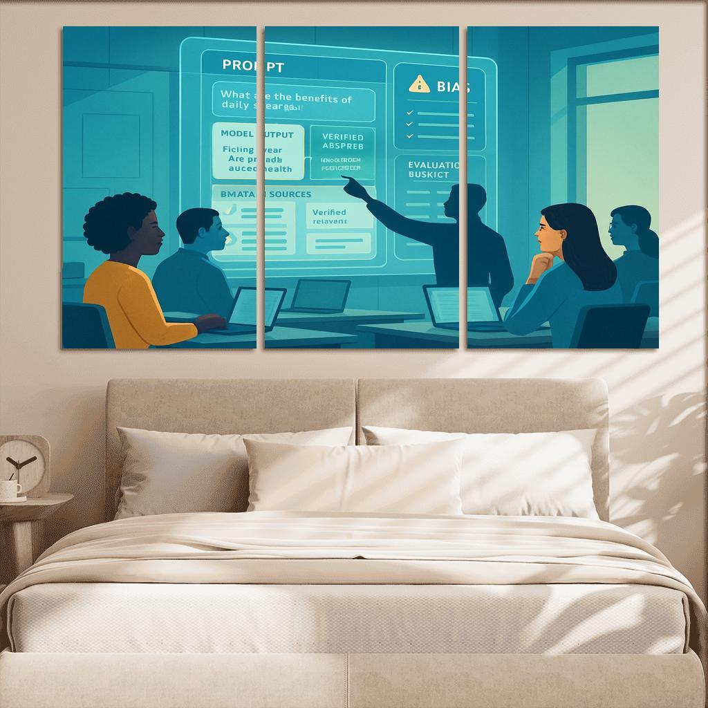 Ethical Prompt Engineering And AI Literacy custom paintings frame