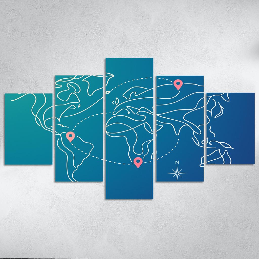 Aurora Current Cartography modern paintings frame