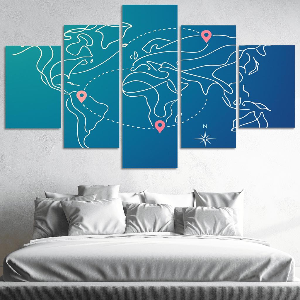 Aurora Current Cartography modern paintings frame