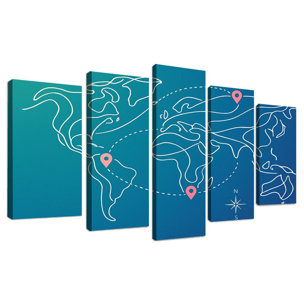 Aurora Current Cartography modern paintings frame