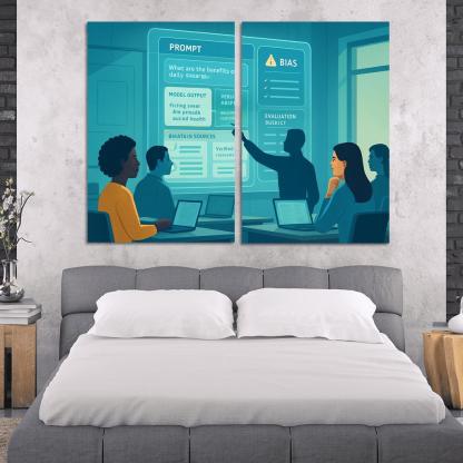 Ethical Prompt Engineering And AI Literacy custom paintings frame