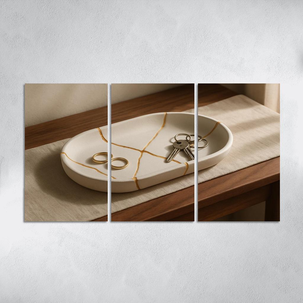 Kintsugi Inspired Resin And Porcelain Catchall Tray art trends