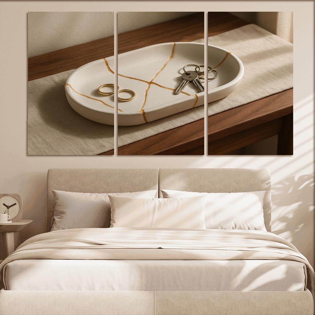 Kintsugi Inspired Resin And Porcelain Catchall Tray art trends