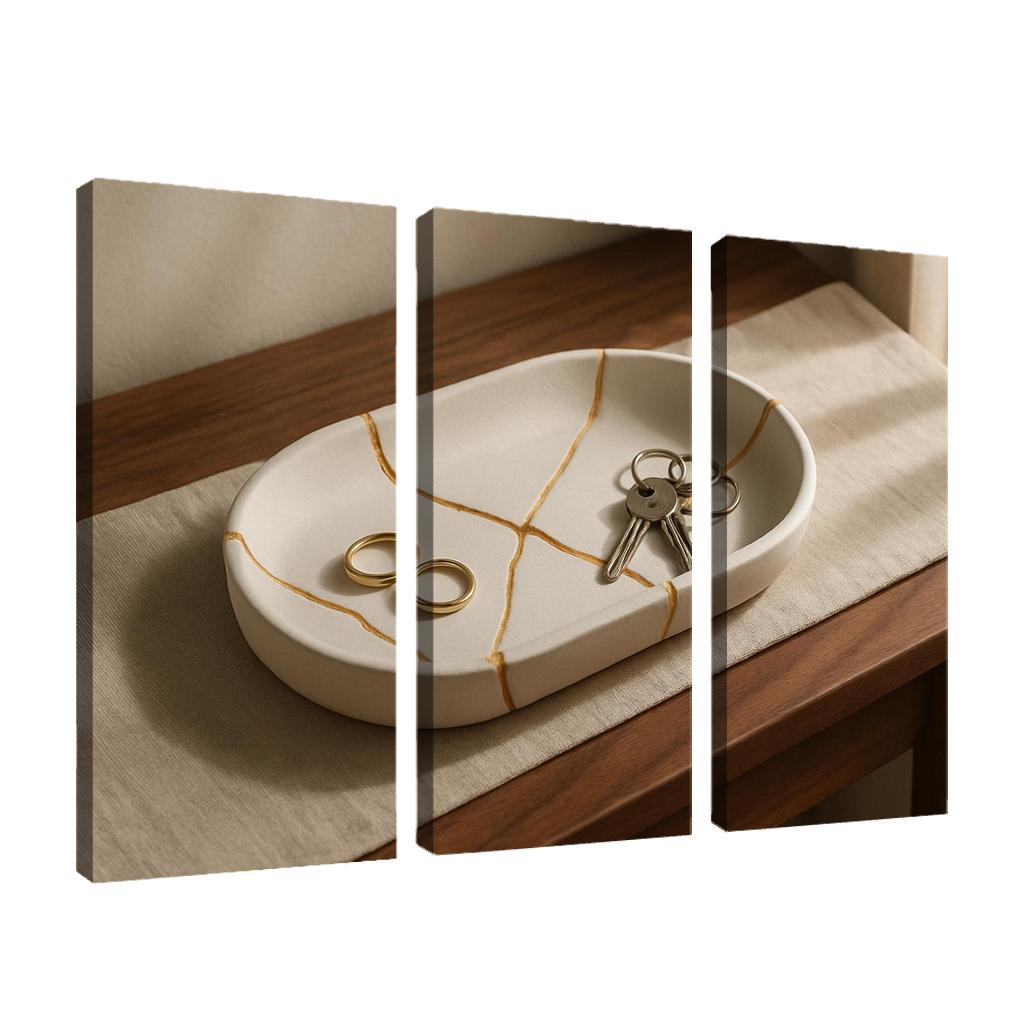 Kintsugi Inspired Resin And Porcelain Catchall Tray art trends