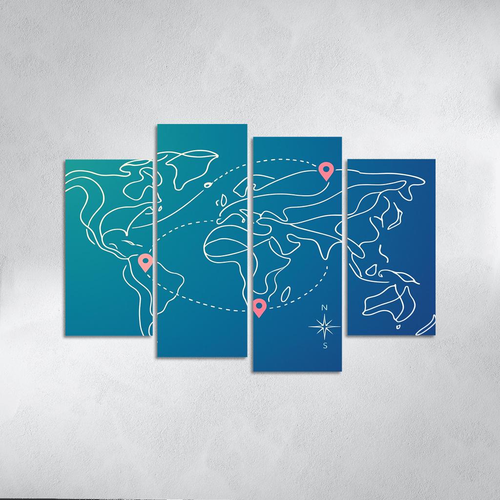 Aurora Current Cartography modern paintings frame