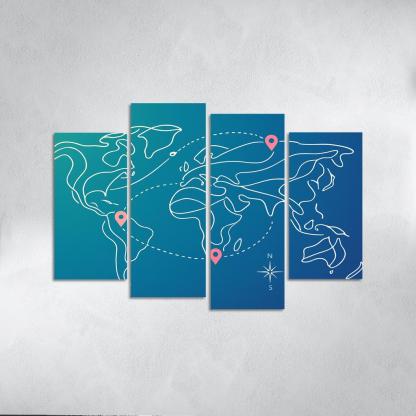 Aurora Current Cartography modern paintings frame