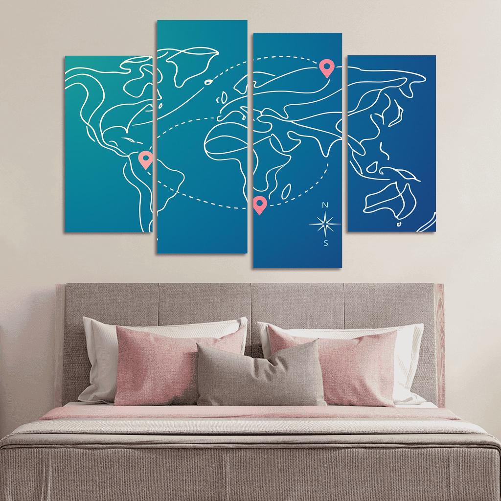Aurora Current Cartography modern paintings frame
