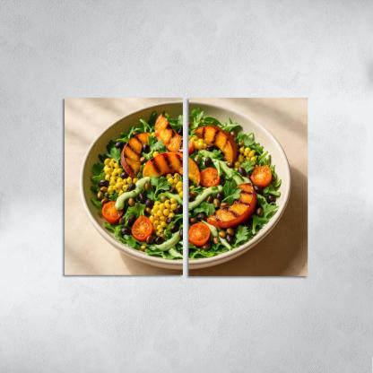 Smoky Peach And Corn Salad With Lime Cashew Cream art trends