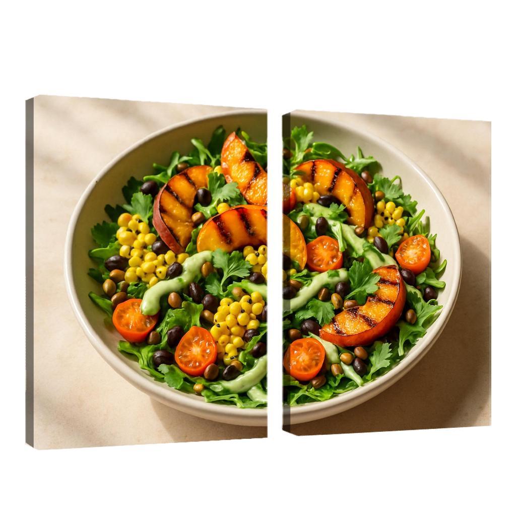 Smoky Peach And Corn Salad With Lime Cashew Cream art trends