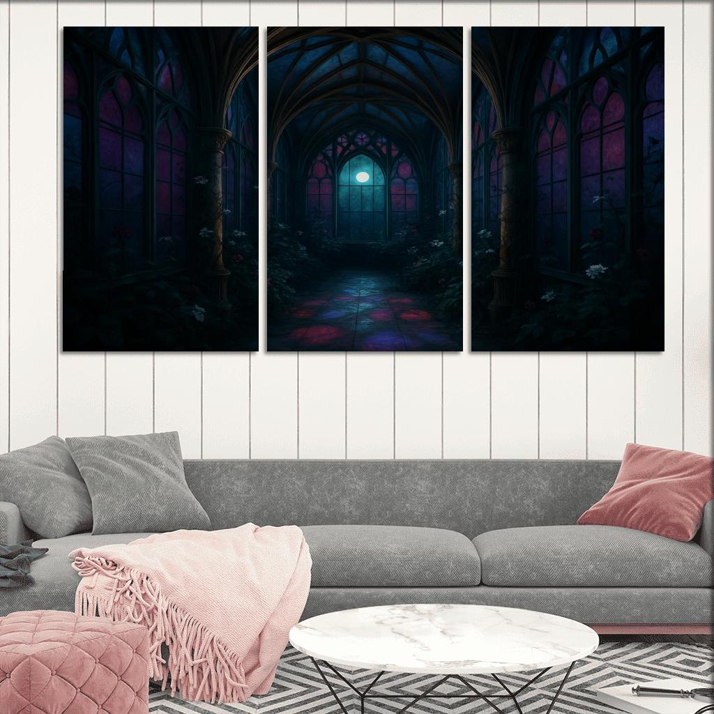 Rib Vault Conservatory Of Night Blooms framed paintings