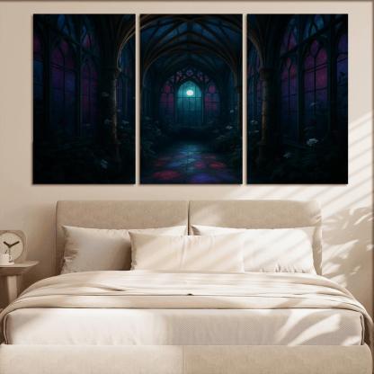 Rib Vault Conservatory Of Night Blooms framed paintings