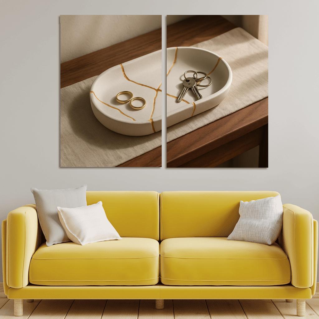 Kintsugi Inspired Resin And Porcelain Catchall Tray art trends