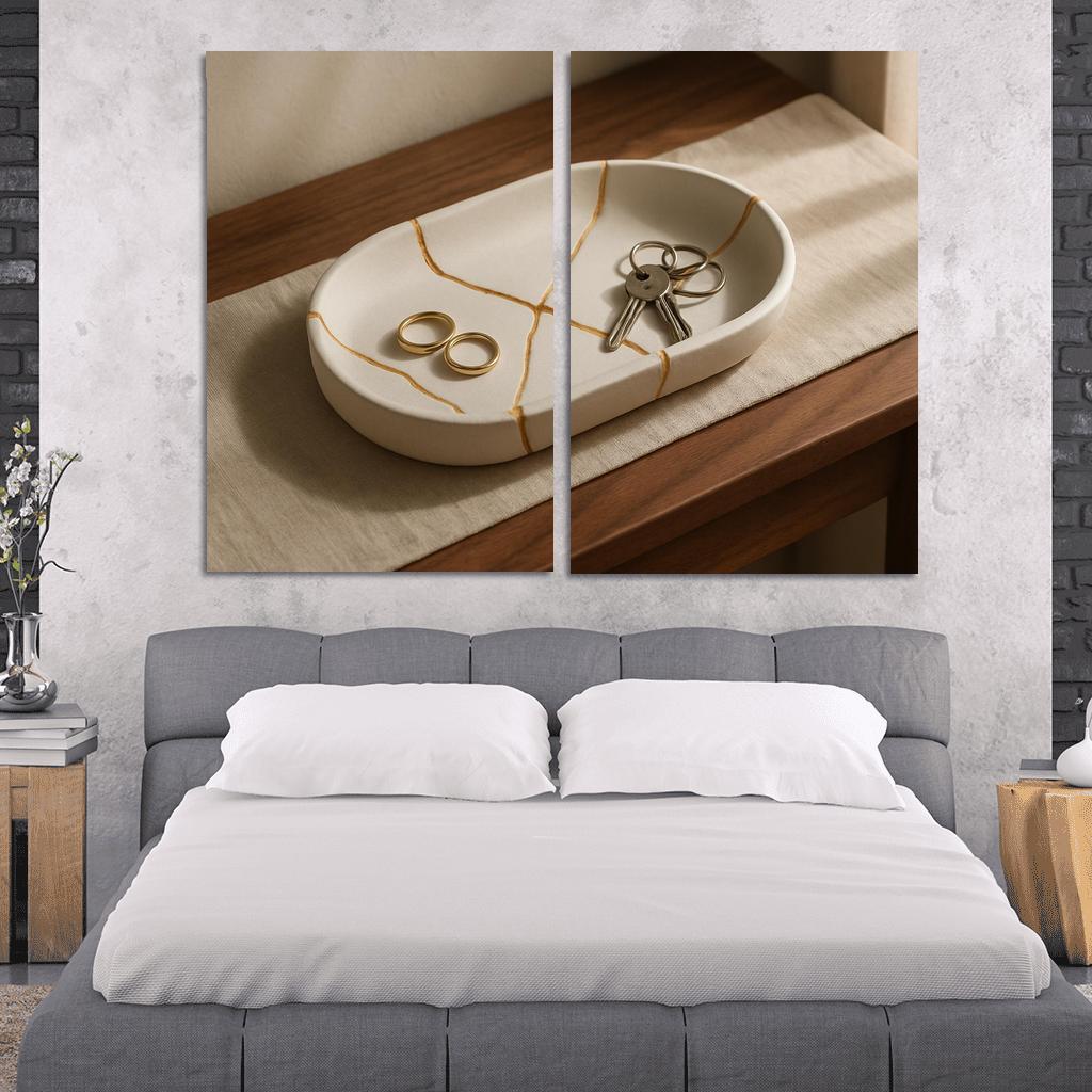 Kintsugi Inspired Resin And Porcelain Catchall Tray art trends