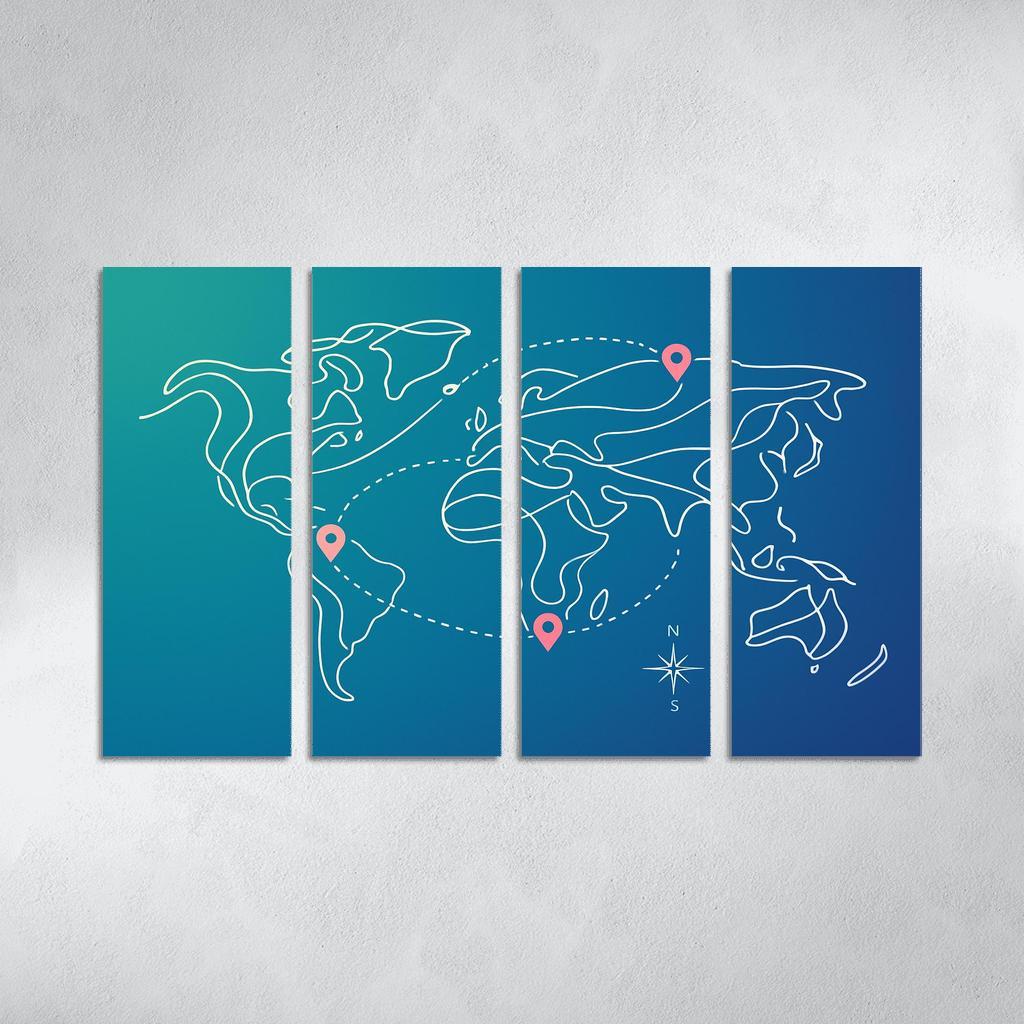 Aurora Current Cartography modern paintings frame