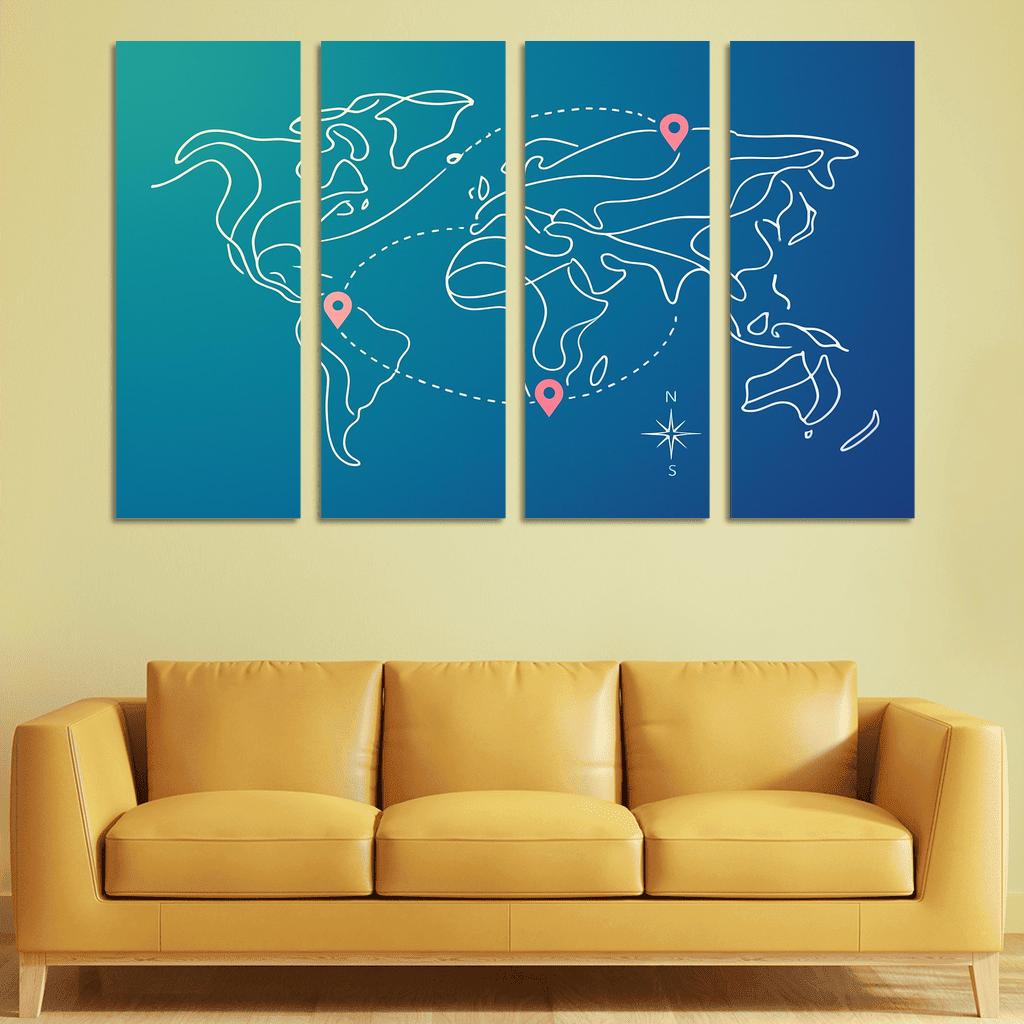 Aurora Current Cartography modern paintings frame