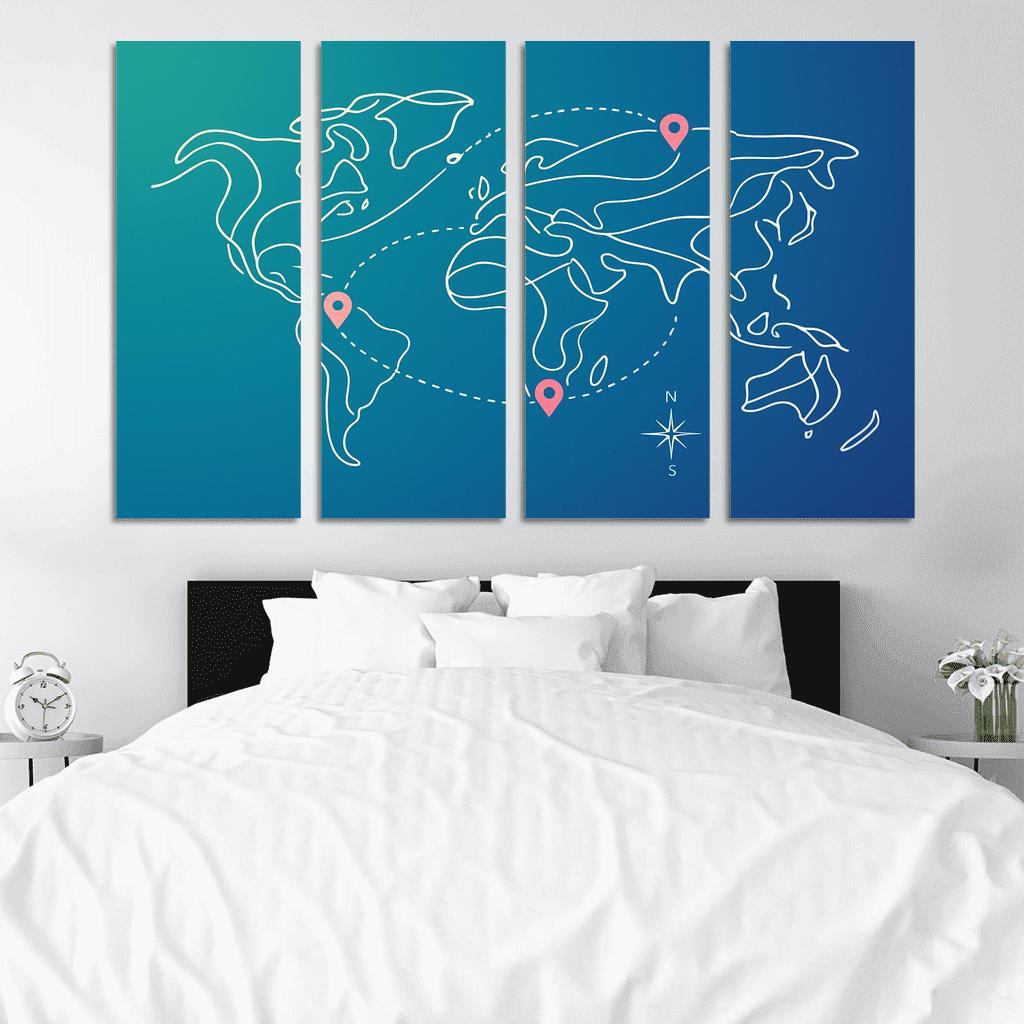 Aurora Current Cartography modern paintings frame