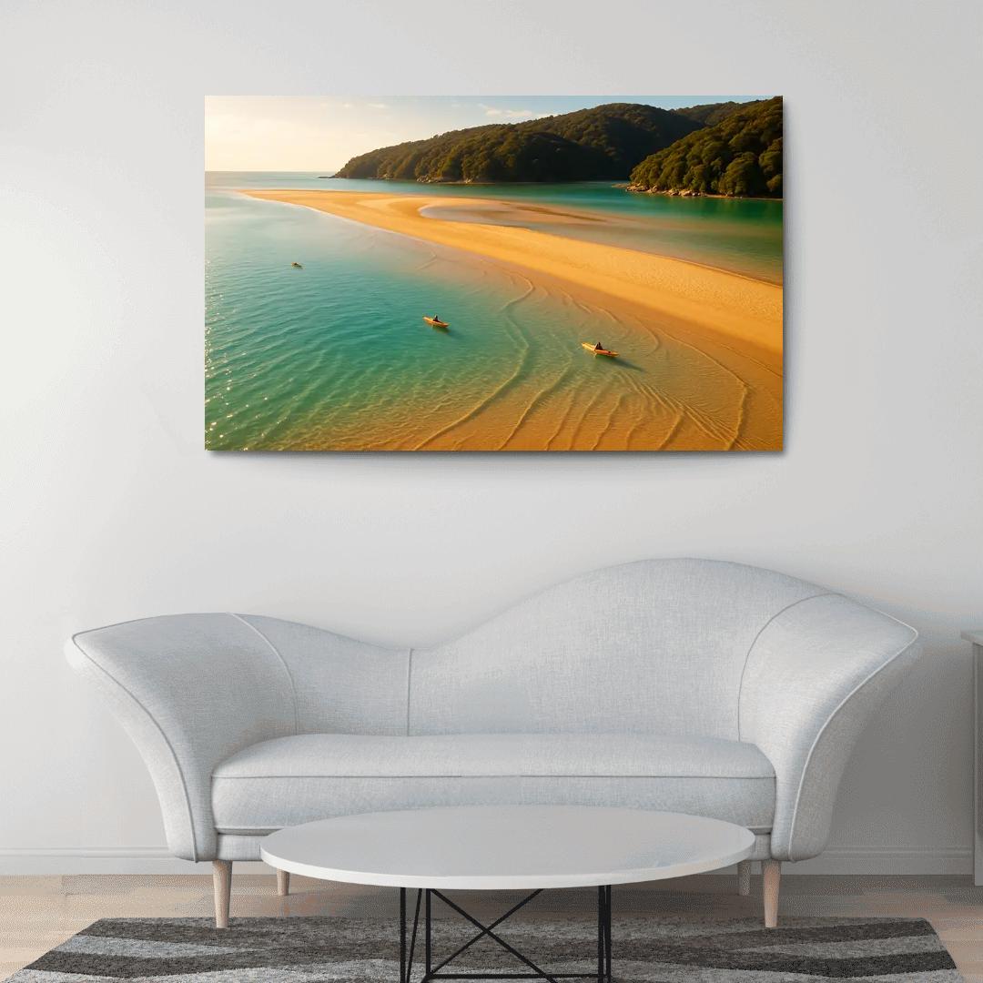 Awaroa Inlet Sandbar Lagoon Escape art trends