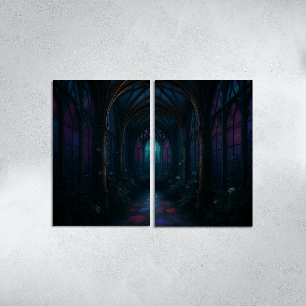 Rib Vault Conservatory Of Night Blooms framed paintings