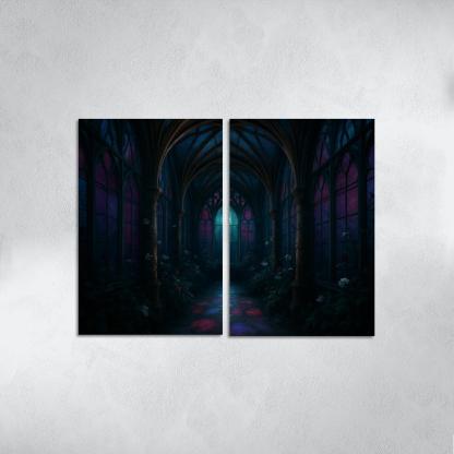 Rib Vault Conservatory Of Night Blooms framed paintings