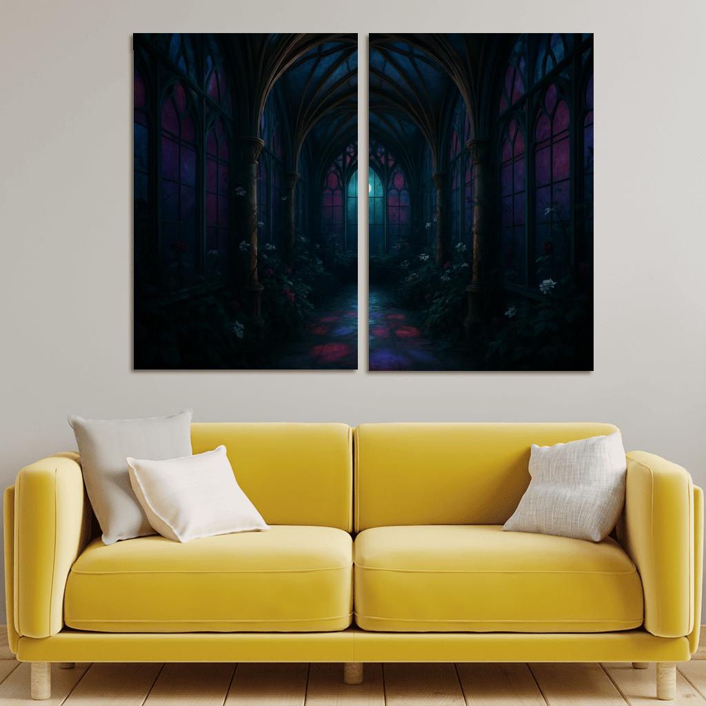 Rib Vault Conservatory Of Night Blooms framed paintings
