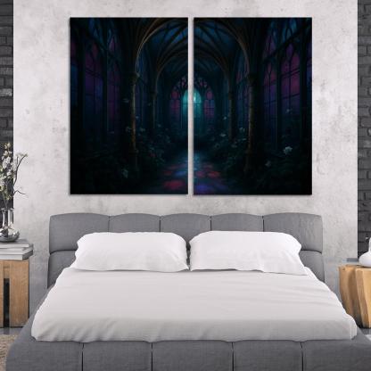 Rib Vault Conservatory Of Night Blooms framed paintings