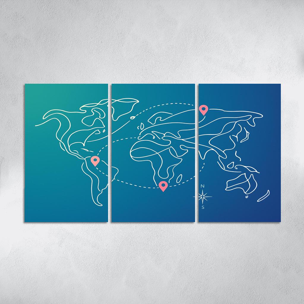 Aurora Current Cartography modern paintings frame