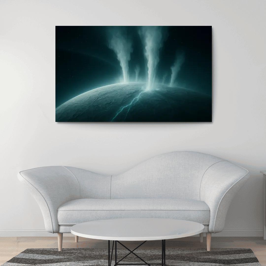 Hydrothermal Plumes On An Ocean Moon canvas paintings frame