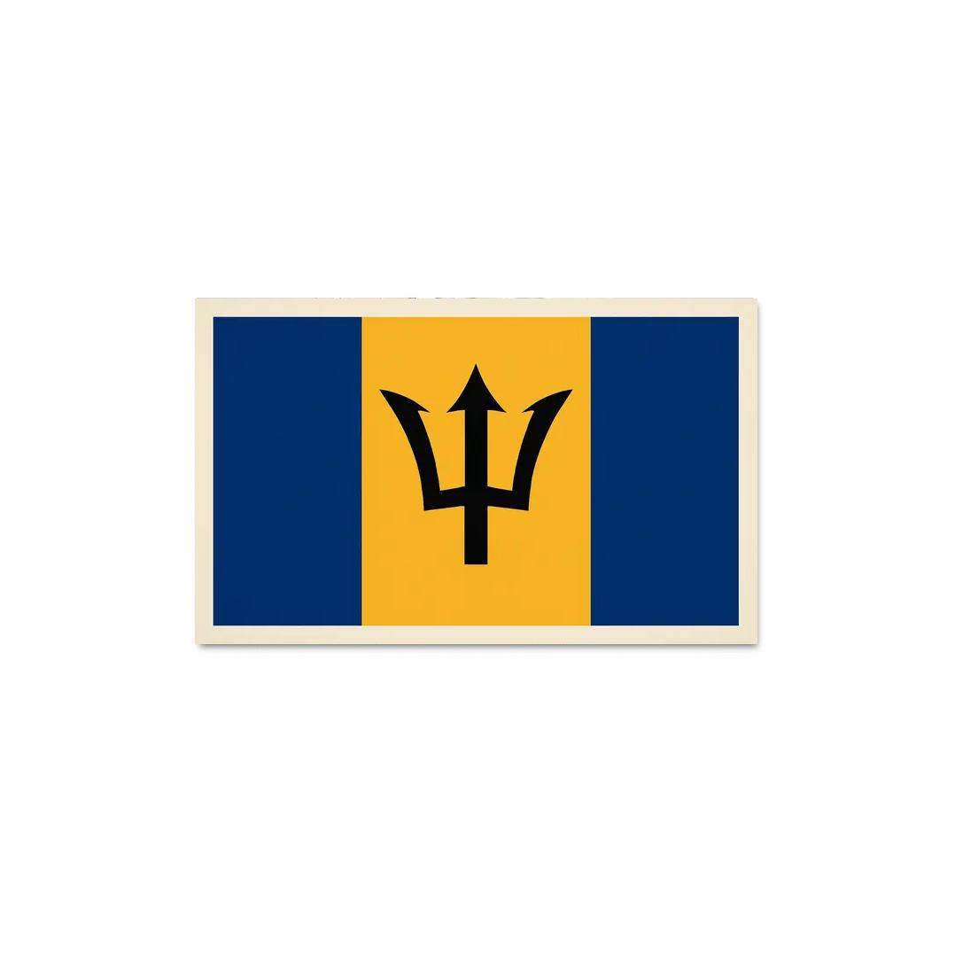 Broken Trident Modern Symbolism Inspired By The Flag Of Barbados oil paintings frame