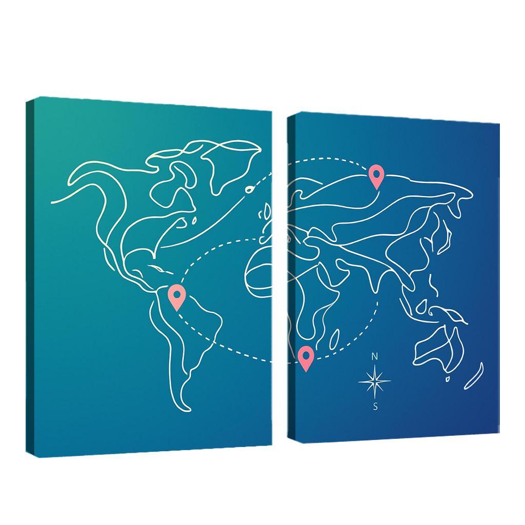 Aurora Current Cartography modern paintings frame