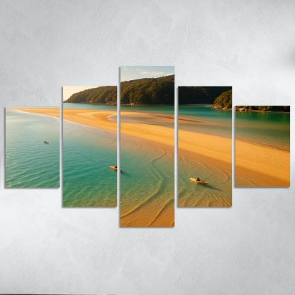 Awaroa Inlet Sandbar Lagoon Escape art trends