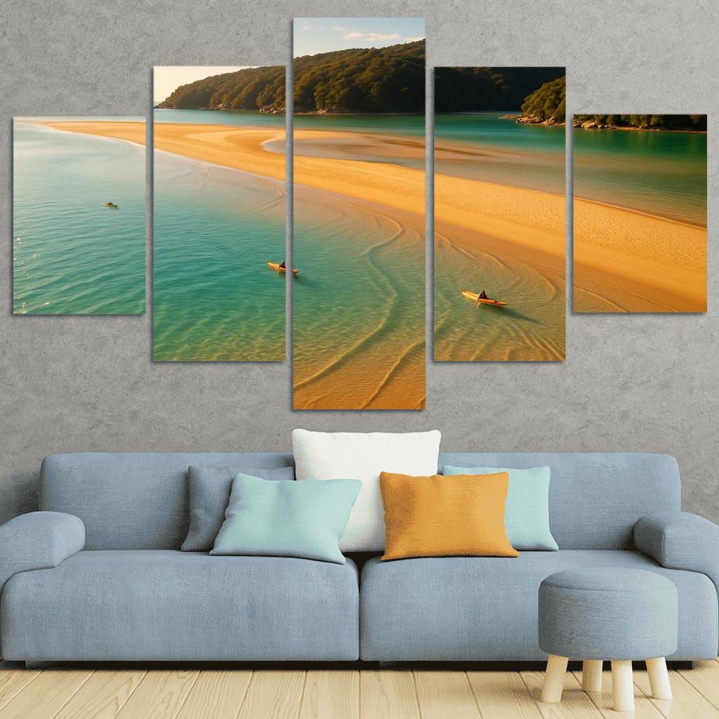 Awaroa Inlet Sandbar Lagoon Escape art trends