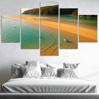 Awaroa Inlet Sandbar Lagoon Escape art trends