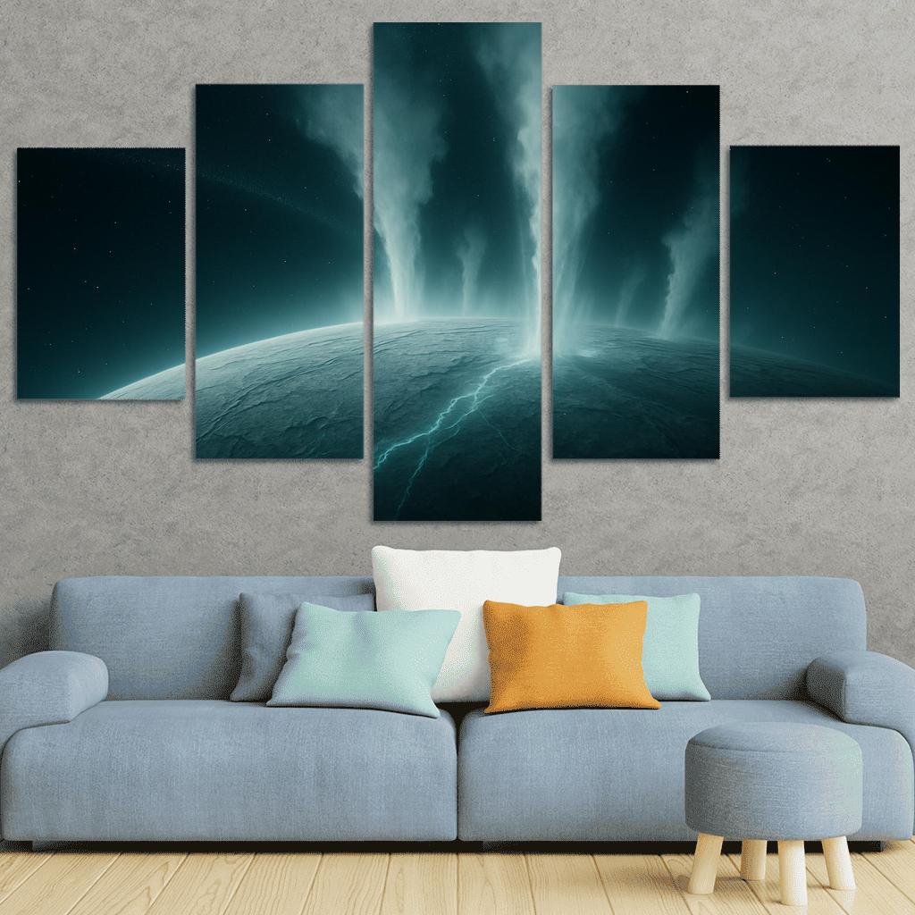 Hydrothermal Plumes On An Ocean Moon canvas paintings frame