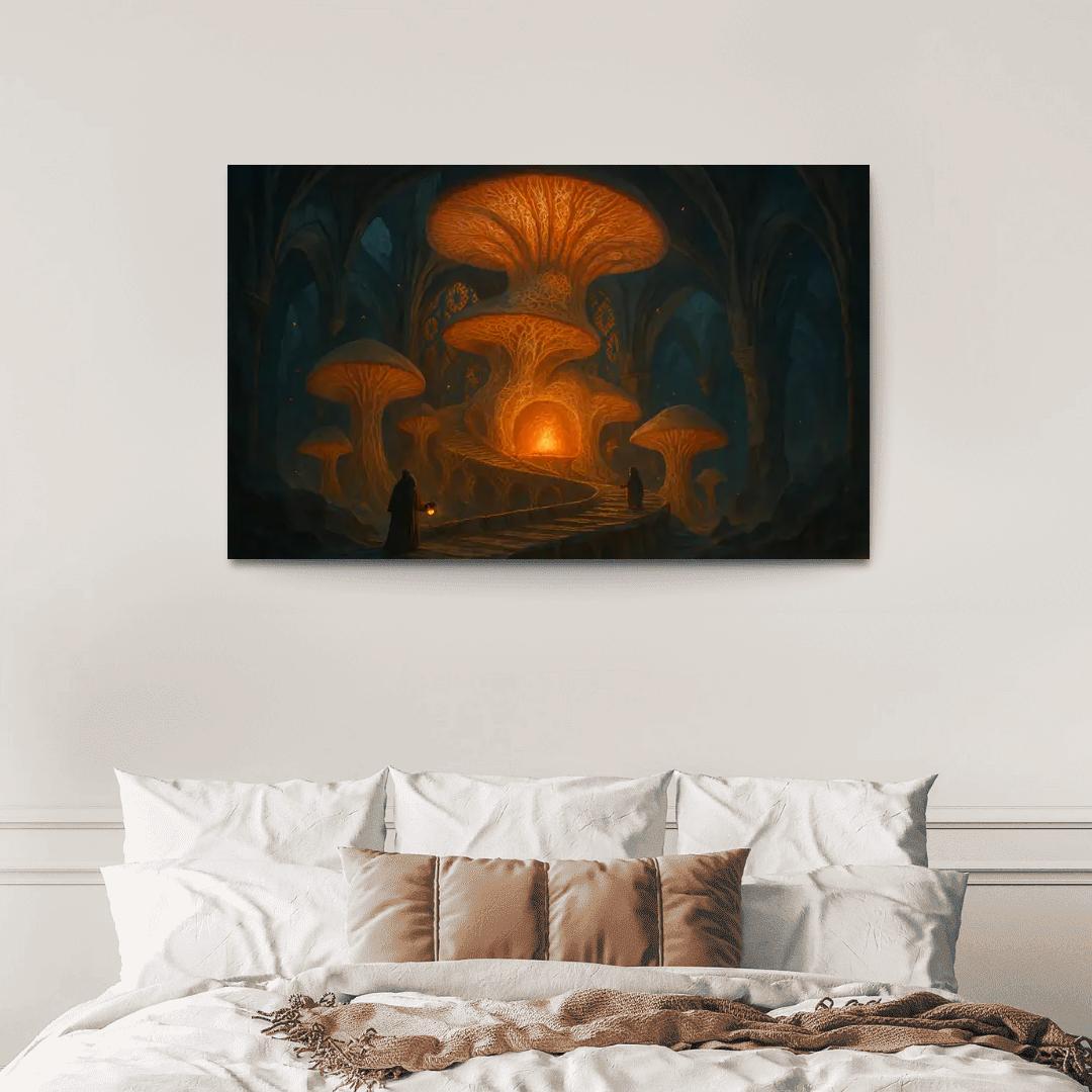 The Emberloom Mycelium Cathedral wall art