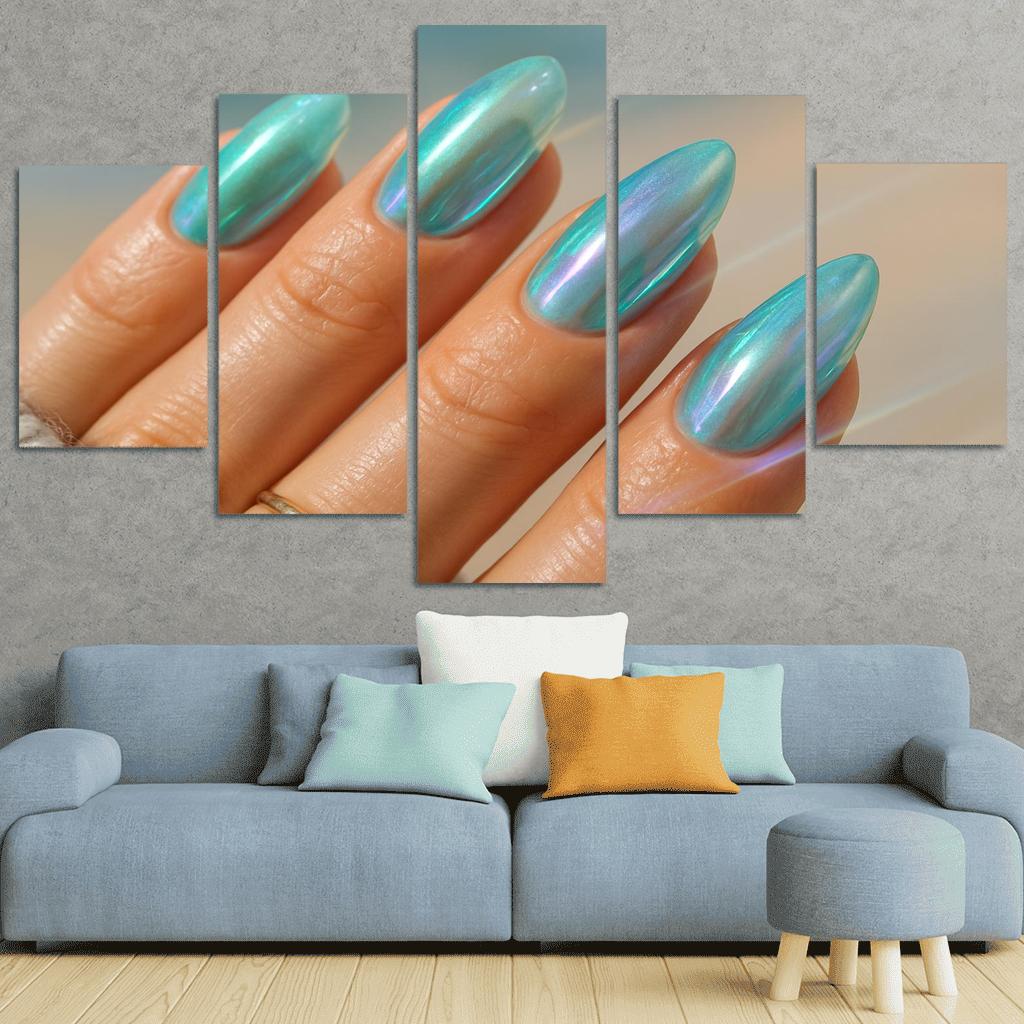 Sea Glass Chromatic Nails wall decor