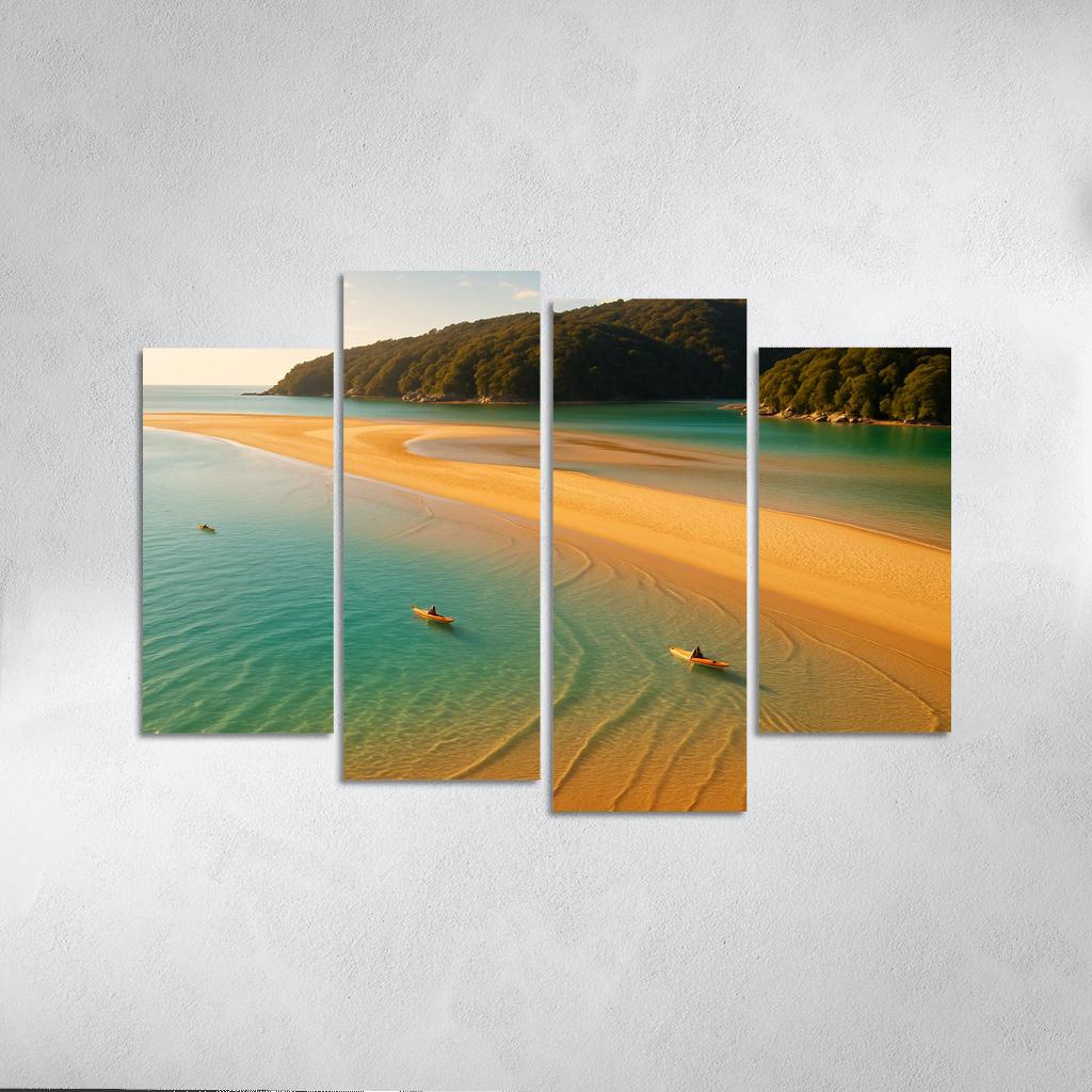 Awaroa Inlet Sandbar Lagoon Escape art trends