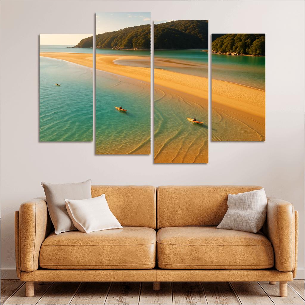Awaroa Inlet Sandbar Lagoon Escape art trends