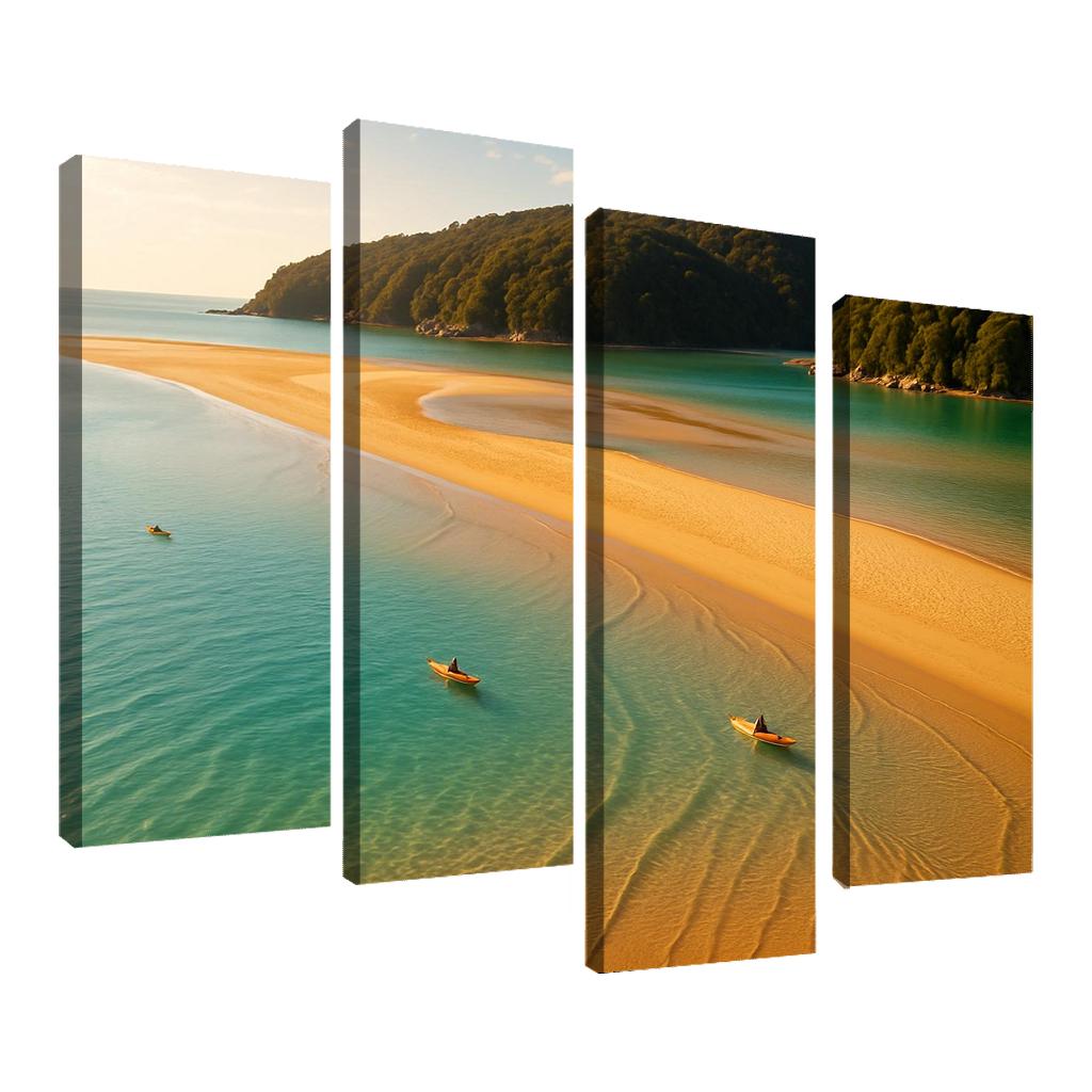 Awaroa Inlet Sandbar Lagoon Escape art trends