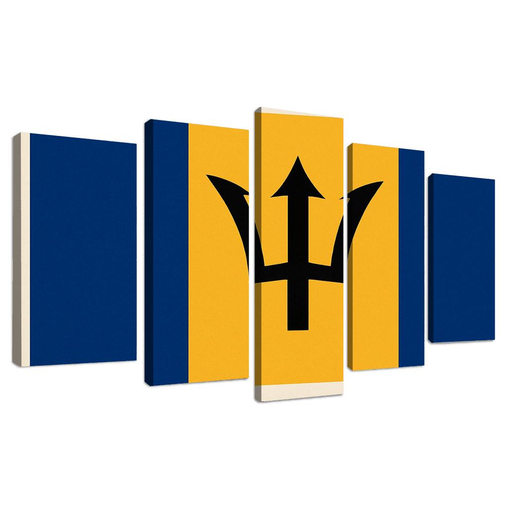 Broken Trident Modern Symbolism Inspired By The Flag Of Barbados oil paintings frame