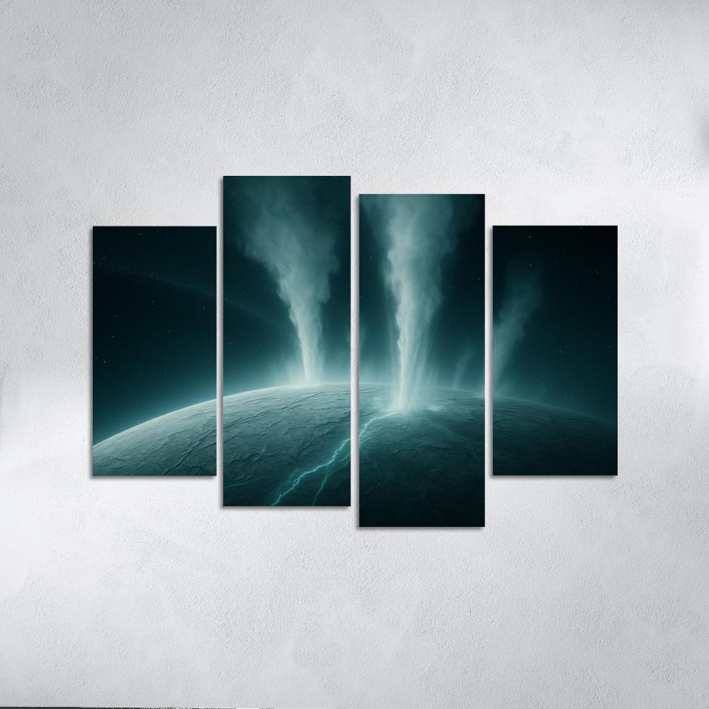 Hydrothermal Plumes On An Ocean Moon canvas paintings frame