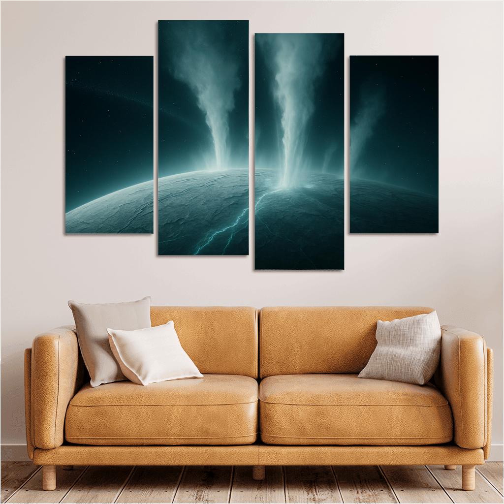 Hydrothermal Plumes On An Ocean Moon canvas paintings frame