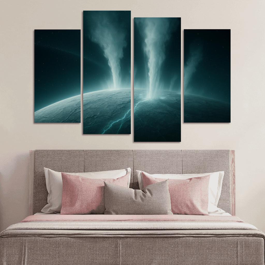 Hydrothermal Plumes On An Ocean Moon canvas paintings frame