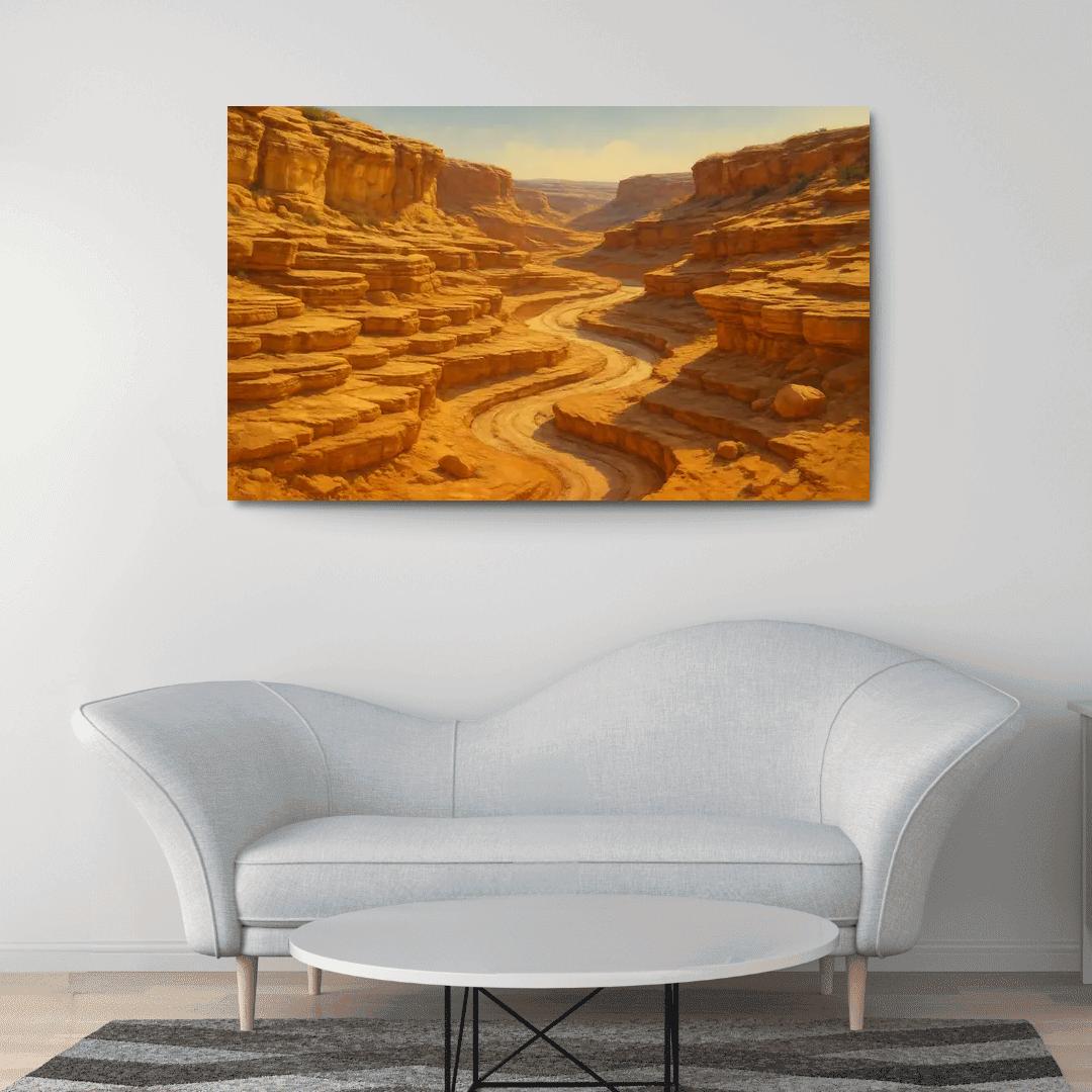 Sunlit Terraces Of A Sandstone Canyon decor