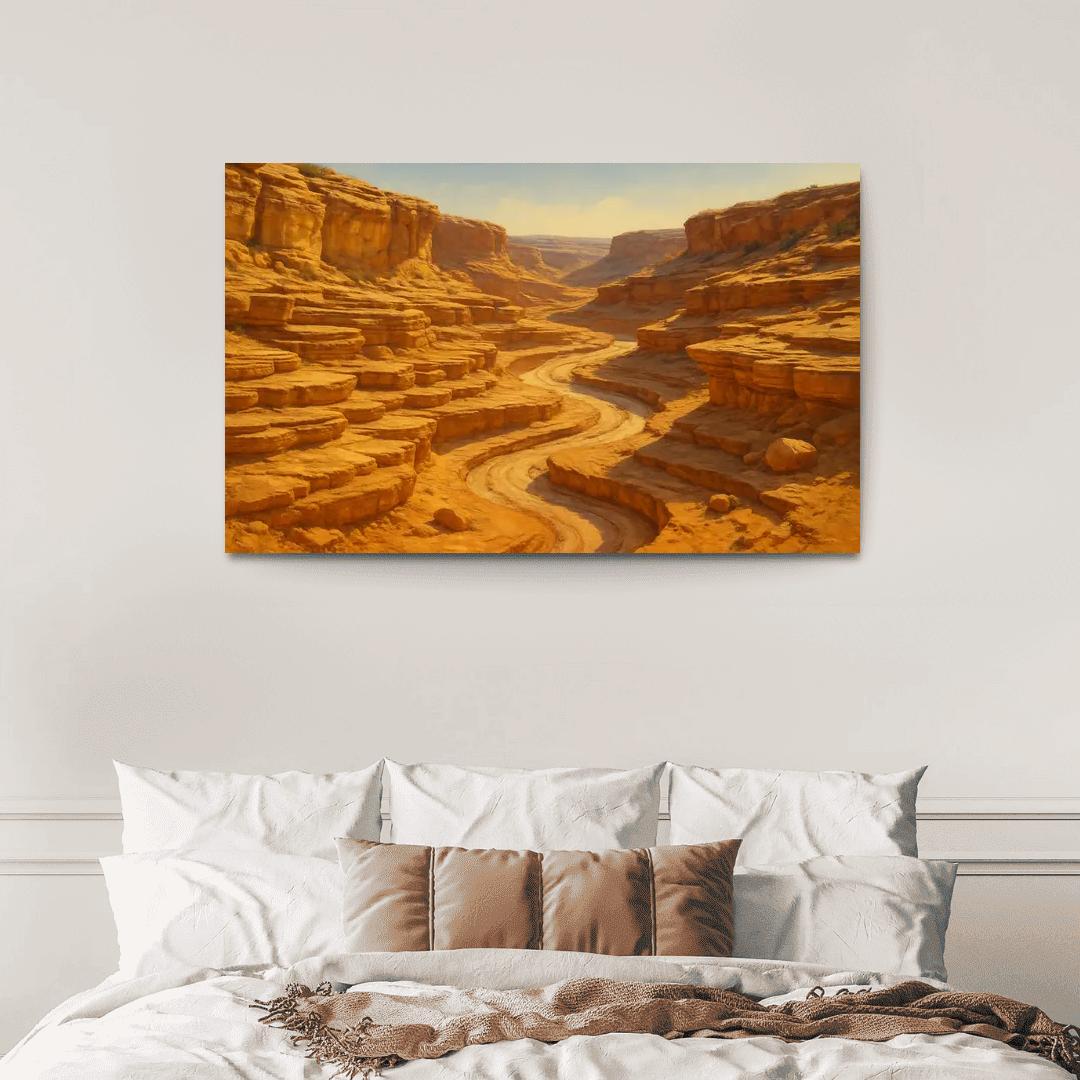 Sunlit Terraces Of A Sandstone Canyon decor