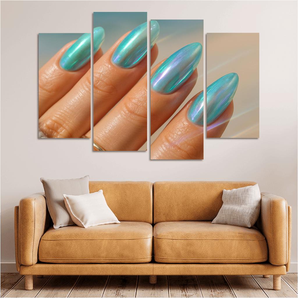 Sea Glass Chromatic Nails wall decor